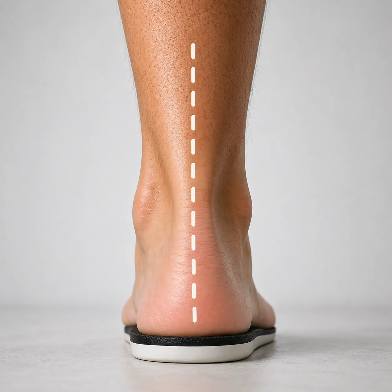 Foot supported by Walkvio comfort insole with cradled heel and contoured arch